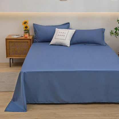 Soft Home Bed Linen Sheets Bed Flat Sheet for Double Bed Plain Solid Color Top Sheets Single/Queen/King Flat Bedsheets
